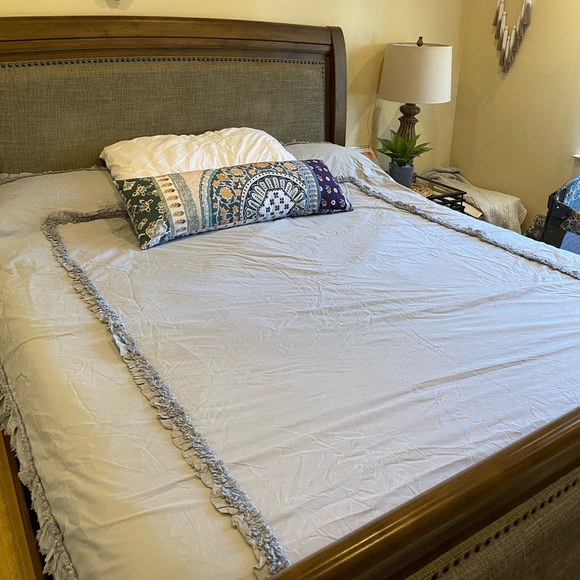 Anthropologie Other - Light grey queen Anthropologie Duvet never b4 used